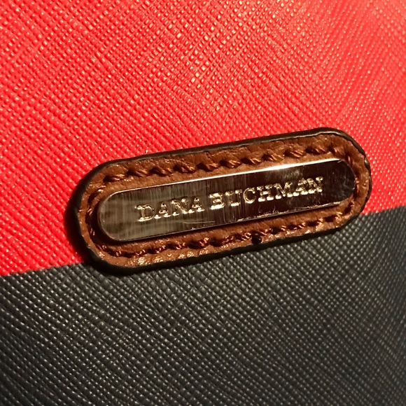 Dana Buchman Red and Navy Striped Purse Bag - Picture 3 of 8